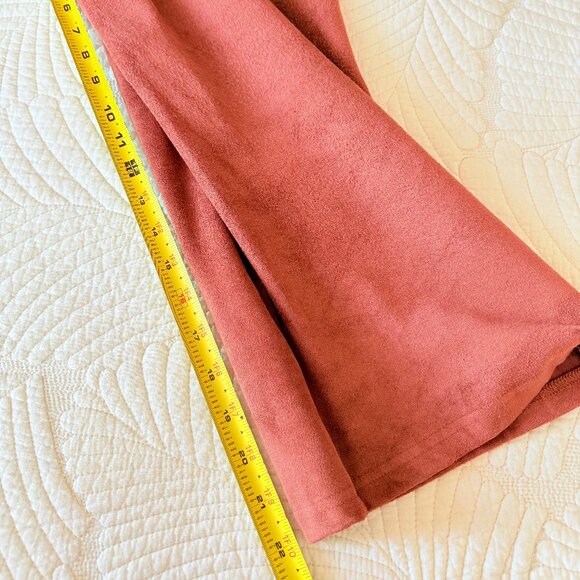 Anthropologie Chestnut Rust Faux Suede Jumpsuit Pockets Women's Size M - Picture 11 of 13